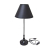 Lampka metalowa z aksamitnym abażurem Czarna 55cm